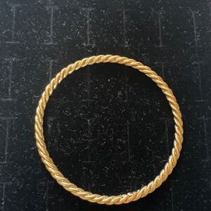 Vintage JBK Jacqueline Kennedy Gold Twisted Rope Bracelet Bangle